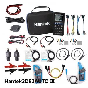 Hantek 2D82 Auto-III + Kit 25 ชิ้น ออสซิลโลสโคป 4 in 1 + มัลติมิเตอร์ + ฟังก์ชั่น เจนเนอเรเตอร์ + สโคปสำหรับรถยนต์ เทสรถยนต์ Digital Oscilloscope + DMM + AWG + Automotive Oscilloscope