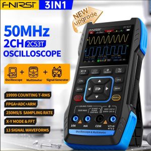 FNIRSI 2C53T ออสซิลโลสโคปดิจิทัลมัลติฟังก์ชัน 3-in-1 พร้อมมัลติมิเตอร์และซิกแนลเจนเนอเรเตอร์