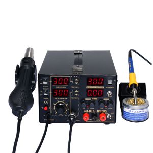 เครื่องเป่าลมร้อน + หัวแร้งบัดกรี + ซัพพลาย 30V 3 in 1 YIHUA 853D 5A ประกันศูนย์ไทย